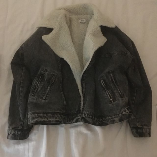 Wooly denim jacket hot sale