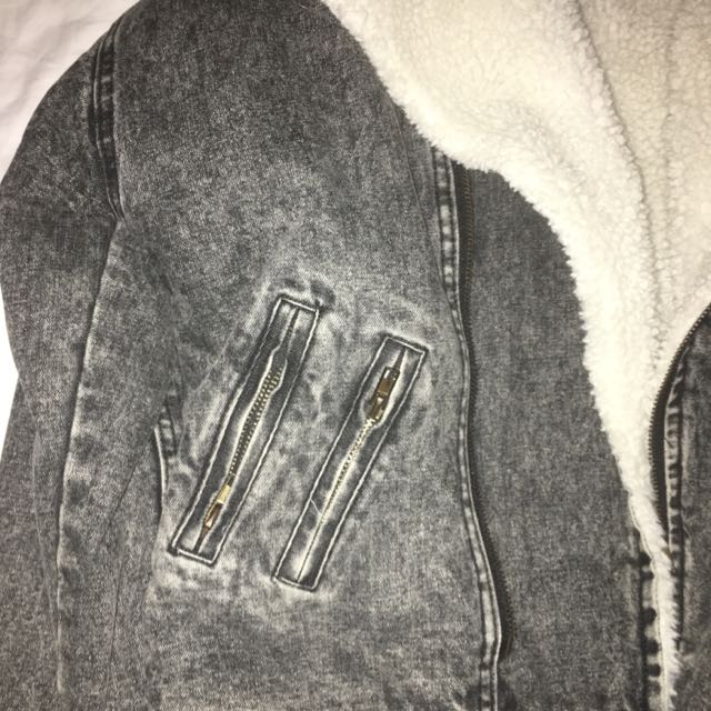Wooly denim jacket cheap