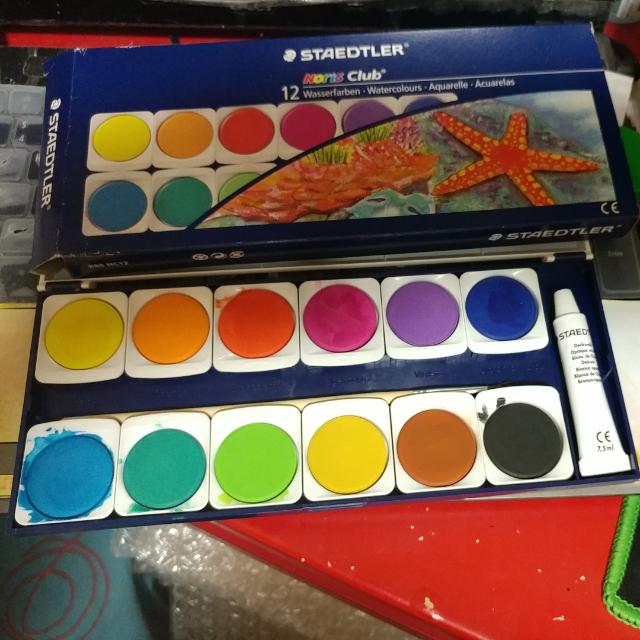 Wts Used Staedtler Noris Club Watercolour Books Stationery Stationery On Carousell