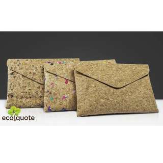 EcoQuote Envelope Design Bag Handmade Cork Material