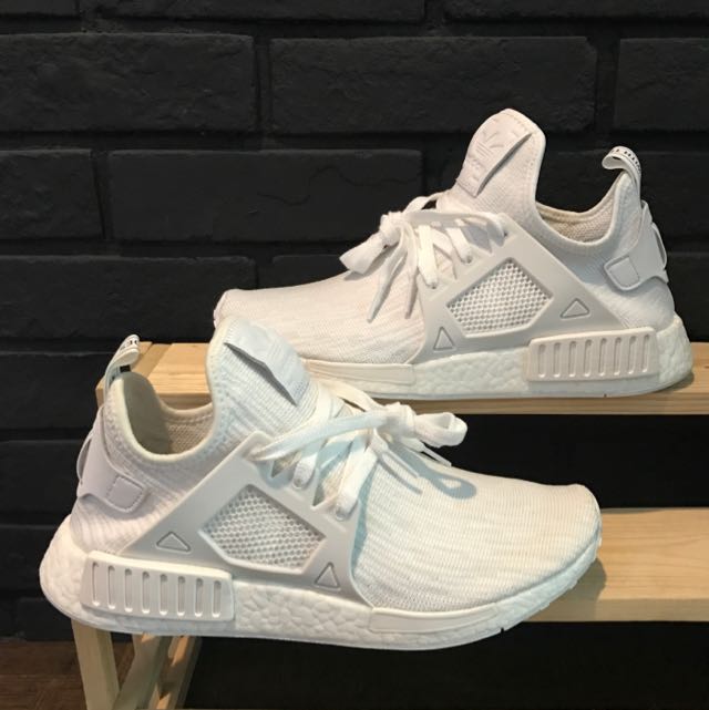 Adidas NMD White Primeknit Boost Worn # Ultraboost Yeezy Bape Asics Nike Japan, Men's Fashion, Footwear, Sneakers on Carousell