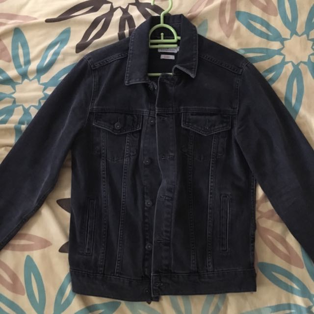 black denim jacket topman