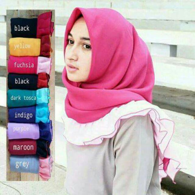 Hijab Segi Empat Renda Olshop Fashion Olshop Muslim On Carousell