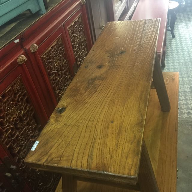 Old Elm Wood Bench, Furniture & Home Living, Furniture, Tables & Sets