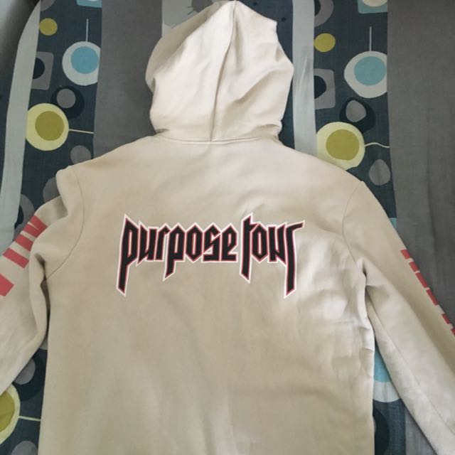Purpose Tour x H M sand cream Hoodie Men s Fashion Tops Sets