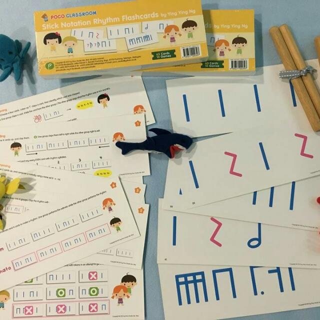 Stick Notation Rhythm Flashcards, Hobbies & Toys, Music & Media, Music ...