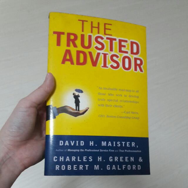 The Trusted Advisor By David H Maister Books Stationery