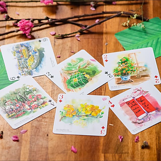 Vietnamese Tet Playing Cards, Hobbies & Toys, Toys & Games on Carousell