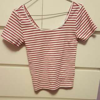 Striped Red and white top