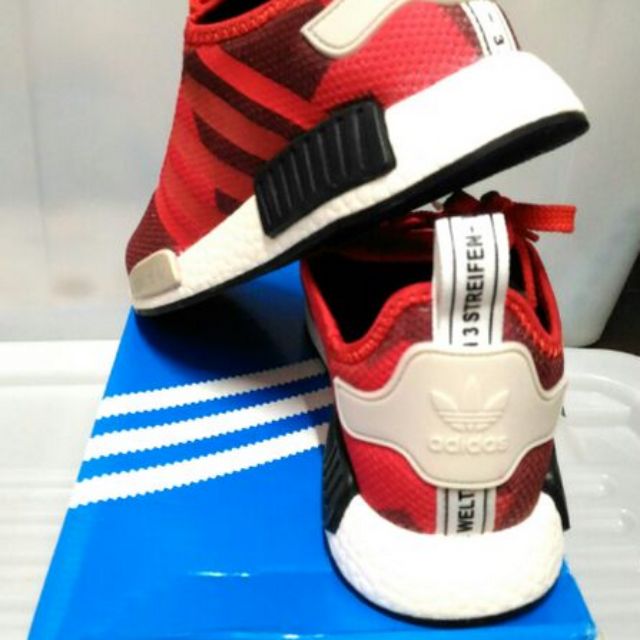 Adidas nmd 41 潮鞋幾何紅R1 特殊配色偏大 