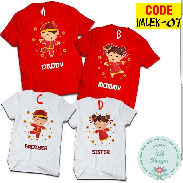 Cny Chinese New Year Family Group Tshirts Kids Tee Baby Romper Babies Kids On Carousell