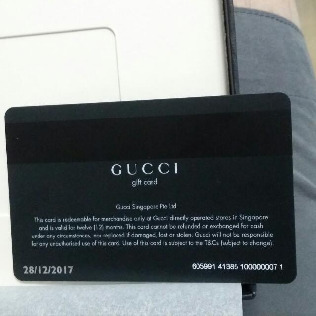 Gucci Gift Card (Worth SGD500), Luxury, Bags & Wallets on Carousell