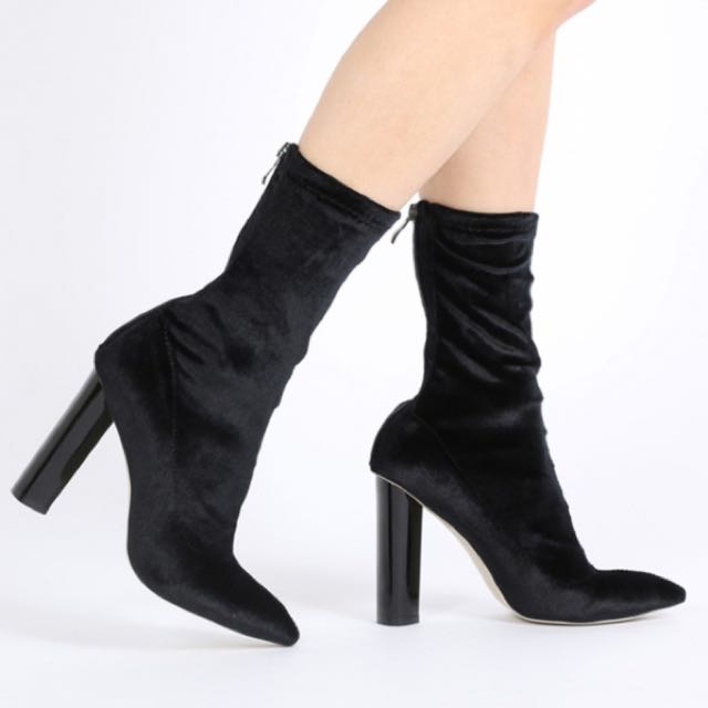 PUBLIC DESIRE CAYDEN HEELED SOCK BOOTS Women s Fashion Footwear Boots on Carousell
