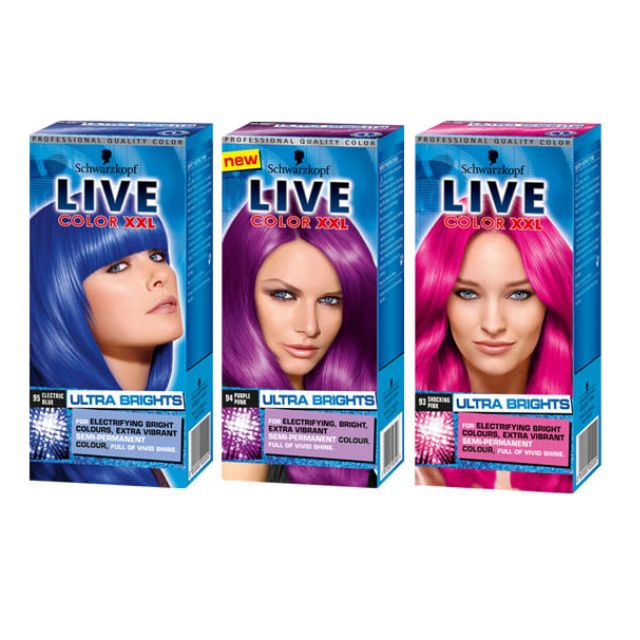 Schwarzkopf Germany Salon Ultra Bright Live XXL Blue / Purple / Pink  Mermaid Ombre Hair Cream Dye Semi Permanent Conditioning Colour, Beauty &  Personal Care, Hair on Carousell