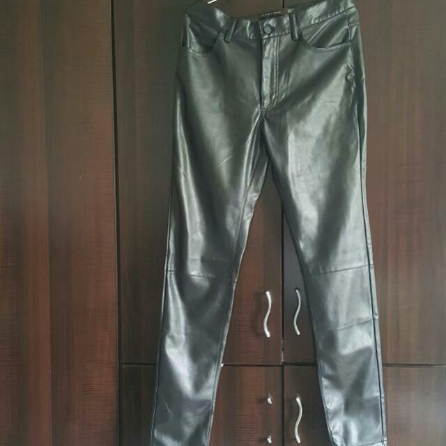 zara leather pants men