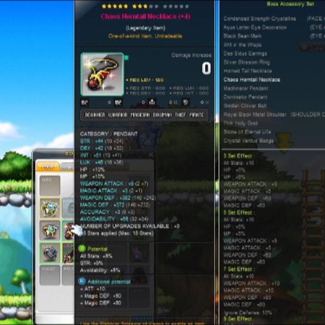 maplesea chaos horntail necklace 18 str video gaming gaming accessories on carousell