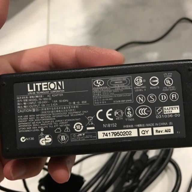 Charger for Lite-On PA-1650-02 AC