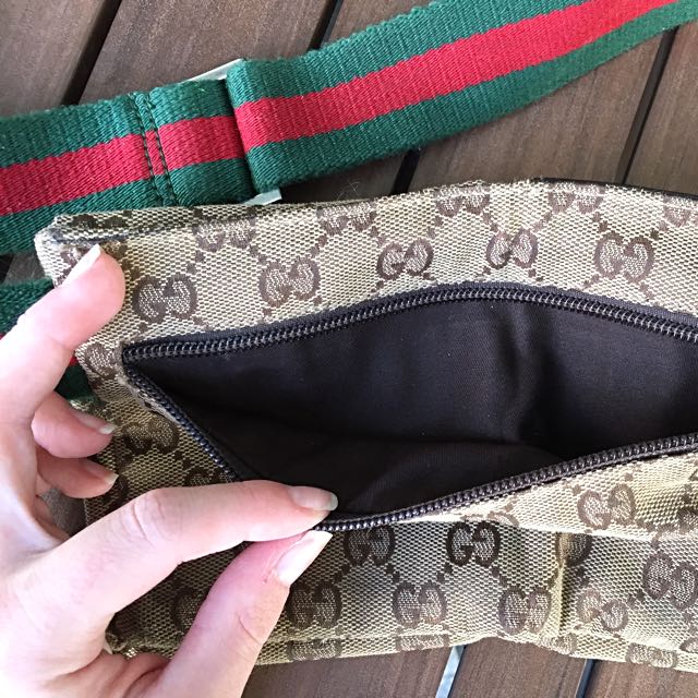 Pre loved Gucci Fanny Pack GG Canvas Belt Waist Bag Luxury Bags Wallets on Carousell