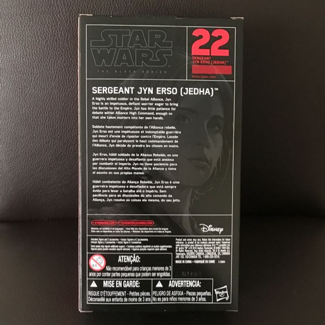 Sergeant Jyn Erso Jedha #22 Star Wars Black Series 6/" Rogue One Mint In Box New!