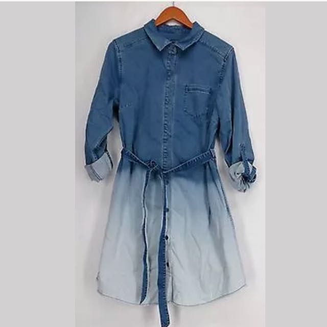 plus size denim shirt dress uk