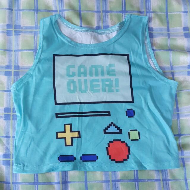 Game Over Crop Top Women S Fashion Tops Other Tops On Carousell