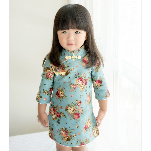 Girls Chinese Dress Kids Cheongsam Dress Party Clothes Girls