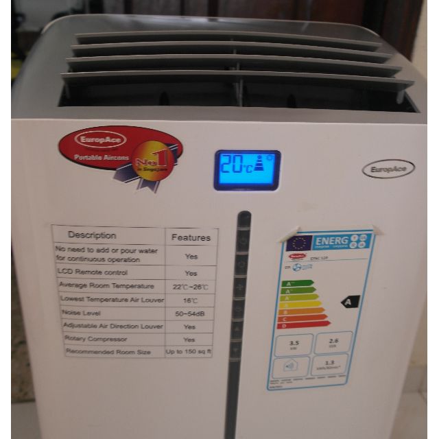 Portable Air Con Europace EPAC 12P (with Harvey Norman Extended