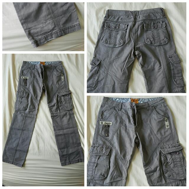 White Cargo Pants, Women's Fashion, Bottoms, Other Bottoms on Carousell