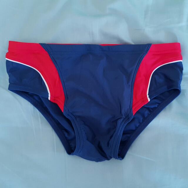 red speedo trunks