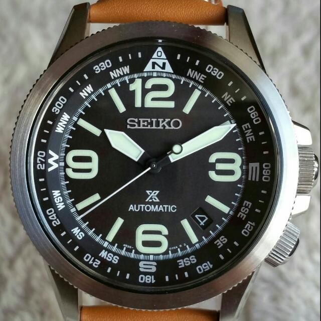 SRPA75K1 - Seiko Prospex Automatic Black Dial Brown Leather Strap, Men's Fashion, Watches & Watches on Carousell