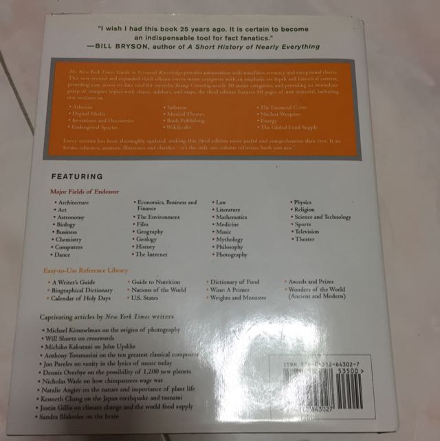 The New York Times Guide To Essential Knowledge Books Stationery Fiction On Carousell