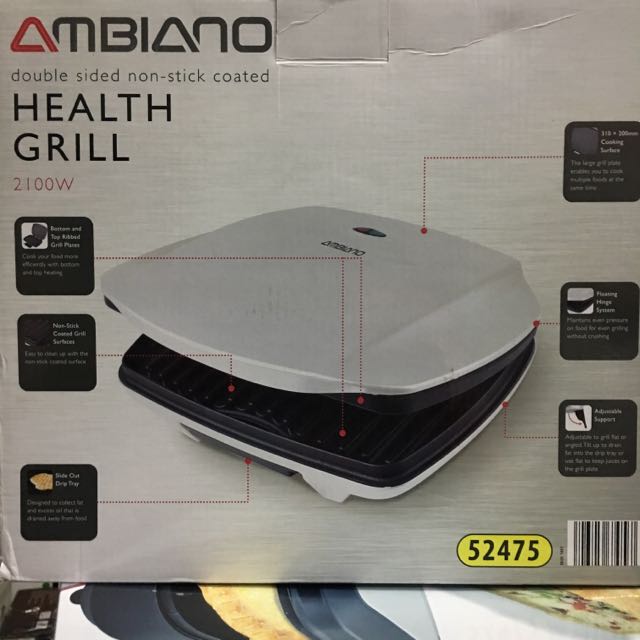 Ambiano Double Sides Non Stick Health Grill From Australia, TV & Home