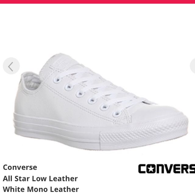 white leather converse mono