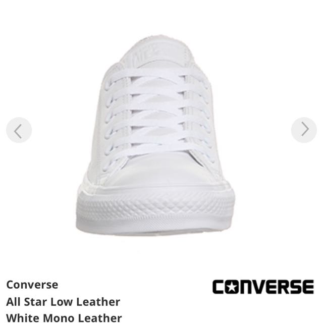converse all star low leather white