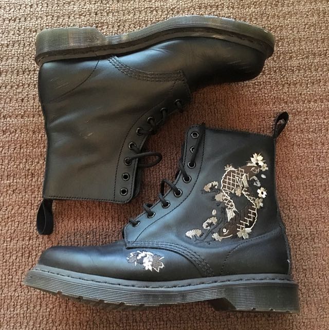 dr martens embroidered boots