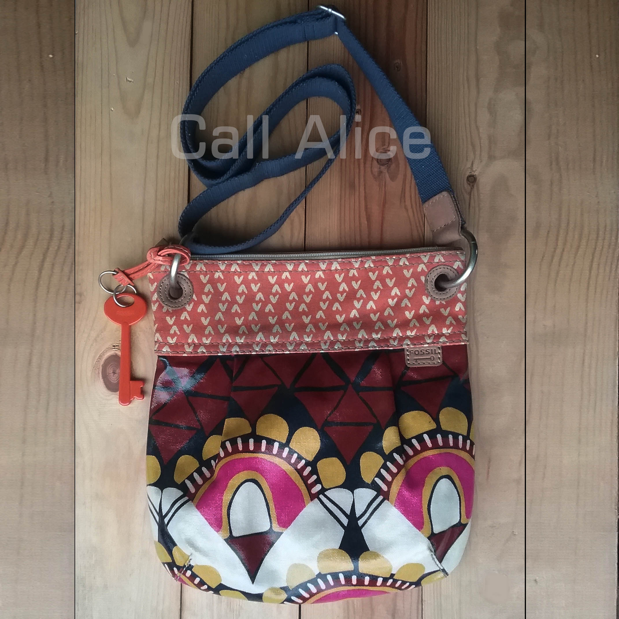 FOSSIL KEYPER CROSSBODY SLING BAG SAFARI