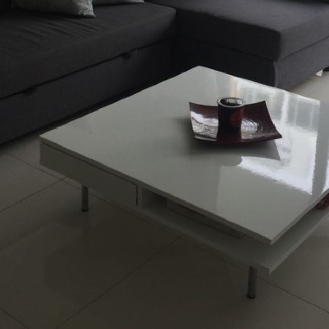 IKEA TOFTERYD Coffee Table (High Gloss White), Furniture & Home Living