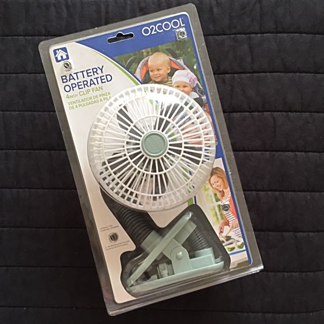 New In Packaging O2COOL Stroller Fan 4 Inch Babies Kids Infant