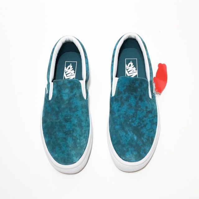 Vans marble suede slip on hot sale