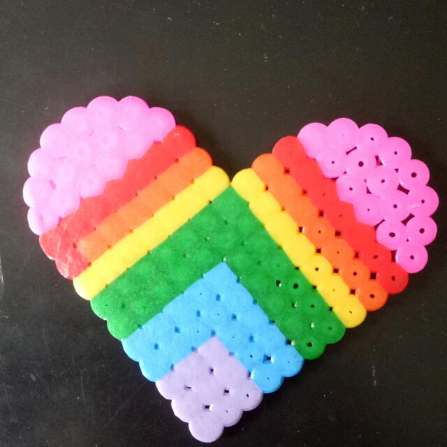 Pyssla Rainbow Heart Design Craft Handmade Craft On Carousell Try these amazing diy dollar store christmas decor ideas! pyssla rainbow heart