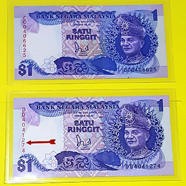 Satu Ringgit Rm 1 X 2 Prefix Cc Dd Vintage Collectibles Currency On Carousell