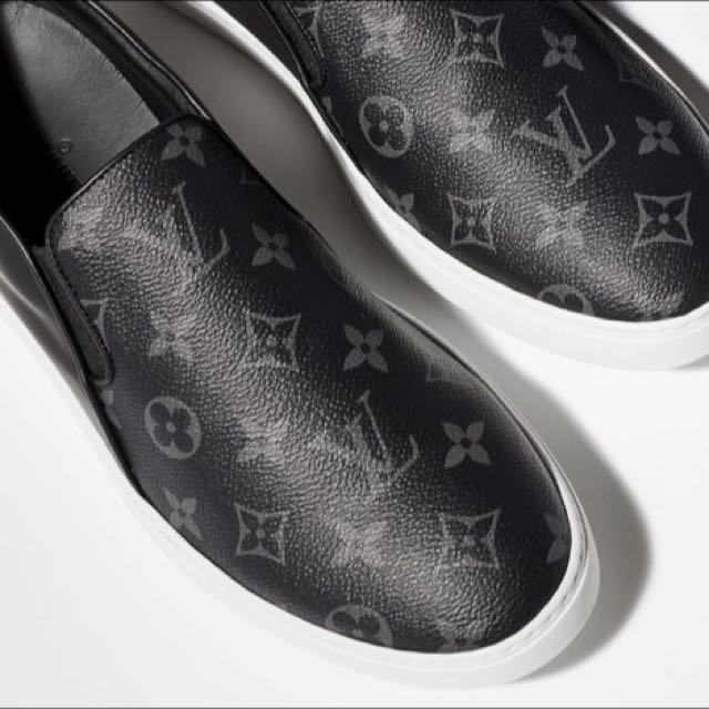 Authentic With Receipt Louis Vuitton Monogram Eclipse Slip Slip-on Sneakers  Shoes