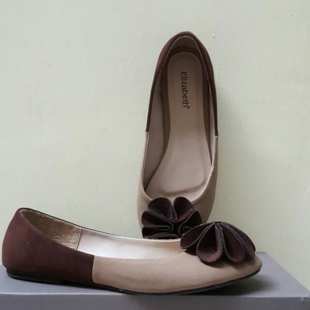 Brown Flatshoes Elizabeth Fesyen Wanita Sepatu Di Carousell