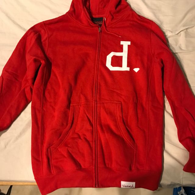 Red outlet diamond hoodie