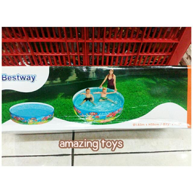 Kolam Renang Bestway Tanpa Pompa 183cm Bayi Anak Mainan Baby Walker Di Carousell