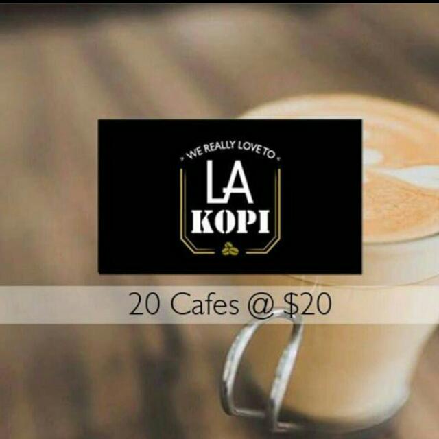 La Kopi Coffee Card 1 Coffee Each Entertainment Gift Cards Vouchers On Carousell
