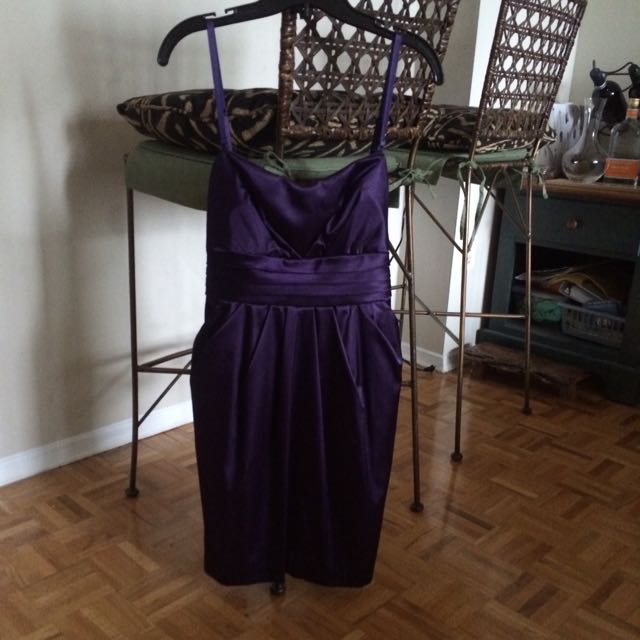 Purple Dress (Le Chateau), Women's Fashion, Clothes on Carousell