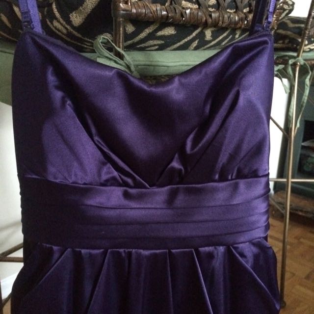 strapless open back dress Lavender Satin Gown main image 0