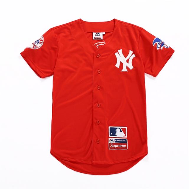 Supreme X NY Yankees Jersey, Men's Fashion, Tops & Sets, Tshirts