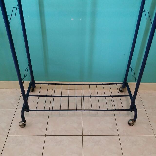 Tempat Sidai Baju Movable Clothes Railings Home Furniture Furniture On Carousell